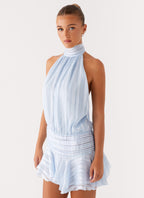 Women's Cocktail Dress with Flattering Waistline – Elegant Chiffon...