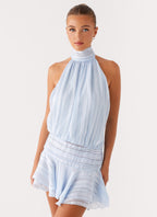 Women's Cocktail Dress with Flattering Waistline – Elegant Chiffon...
