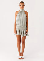 Women's Cocktail Dress with Flattering Waistline – Elegant Chiffon...