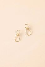 Women's Never Hold Back Interlocking Gold Link Drop Earrings | These Earrings Measure 1.5" in Length 3