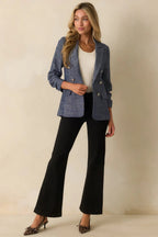 Women's Never Let You Down Black Cotton High Waisted Flare Jeans | 70% Cotton 1