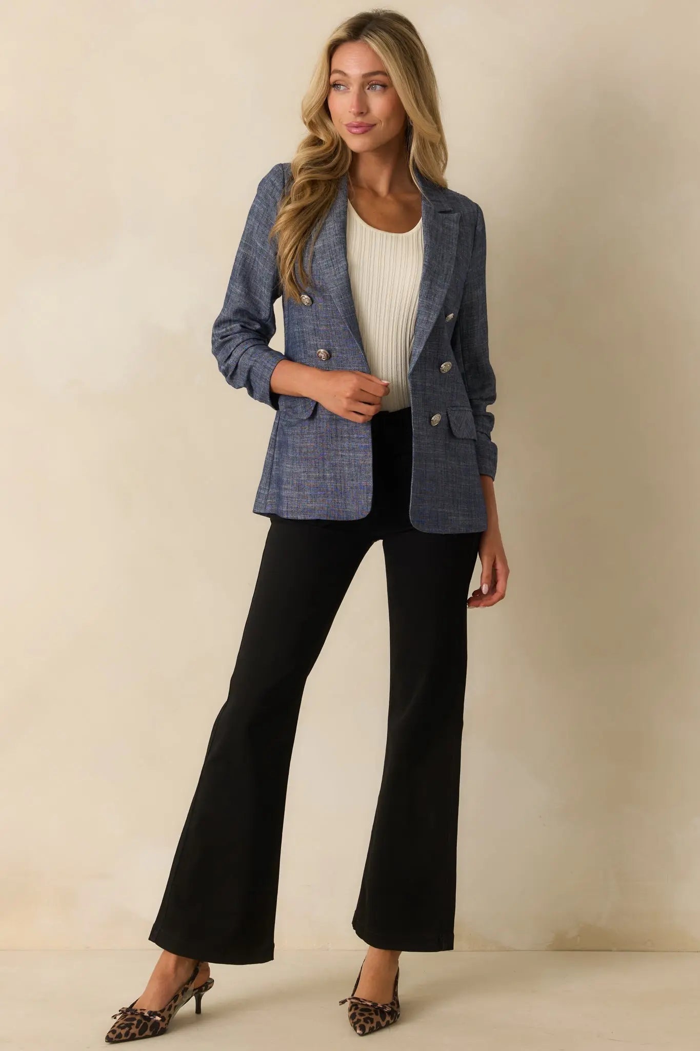 Women's Never Let You Down Black Cotton High Waisted Flare Jeans | 70% Cotton 1