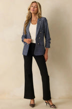 Women's Never Let You Down Black Cotton High Waisted Flare Jeans | 70% Cotton 2