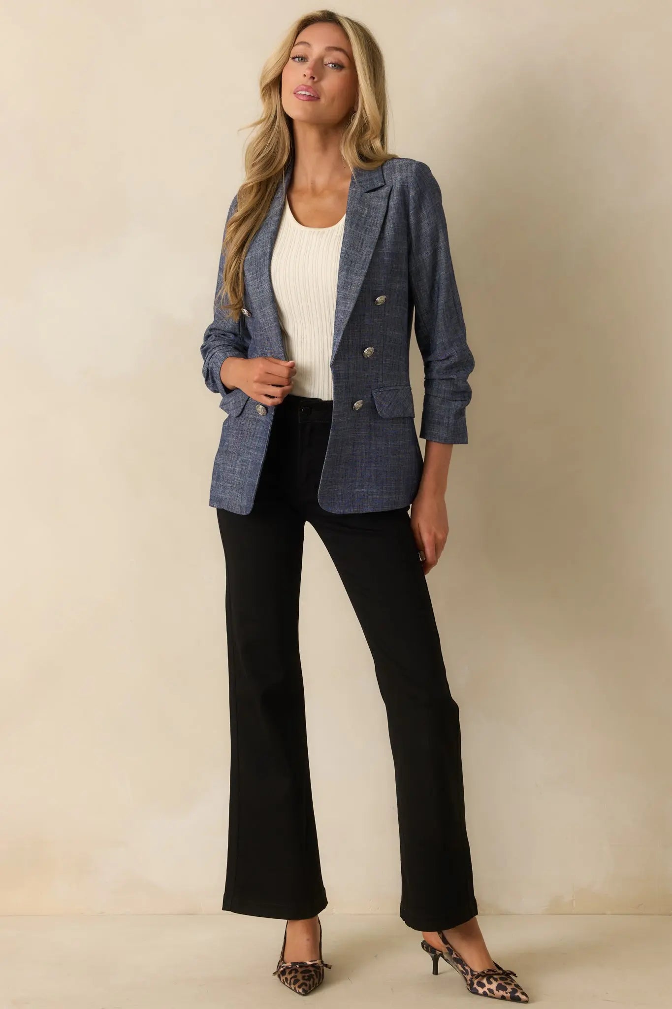 Women's Never Let You Down Black Cotton High Waisted Flare Jeans | 70% Cotton 2