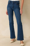 Women's Nothing To Explain Dark Wash Cotton Denim Straight Leg Jeans | 93% Cotton 0