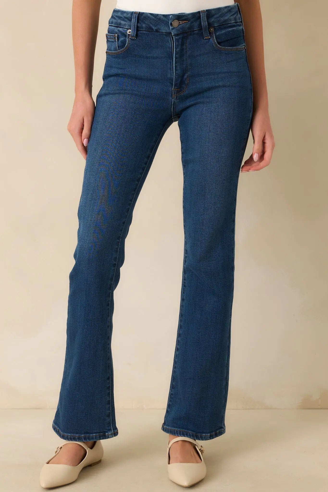 Women's Nothing To Explain Dark Wash Cotton Denim Straight Leg Jeans | 93% Cotton 2