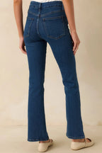 Women's Nothing To Explain Dark Wash Cotton Denim Straight Leg Jeans | 93% Cotton 5