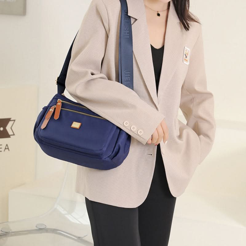 Nylon Shoulder Bag | Compact Design with Multiple Pockets for Women’s Travel