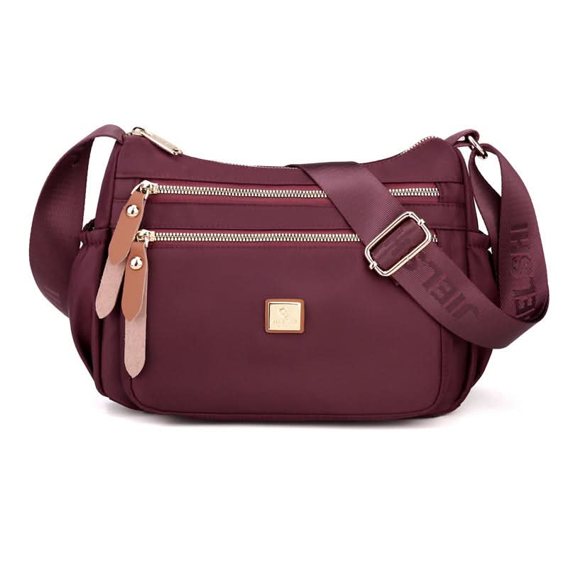 Nylon Shoulder Bag | Compact Design with Multiple Pockets for Women’s Travel