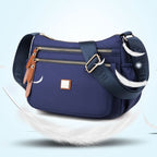 Nylon Shoulder Bag | Compact Design with Multiple Pockets for Women’s Travel