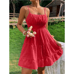 Women's Polka Dot Slip Dress – Spaghetti Strap Summer Sundress –...
