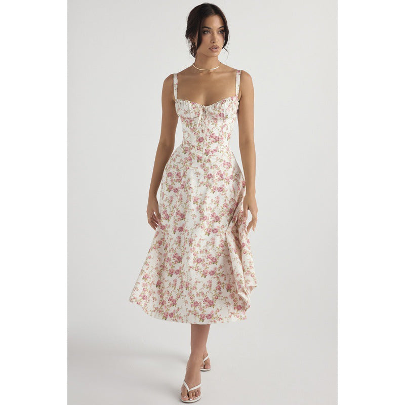 Women's Elegant Slip Dress – Summer Solid Color Spaghetti Strap...