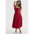 Women's Elegant Slip Dress – Summer Solid Color Spaghetti Strap...