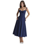 Women's Elegant Slip Dress – Summer Solid Color Spaghetti Strap...