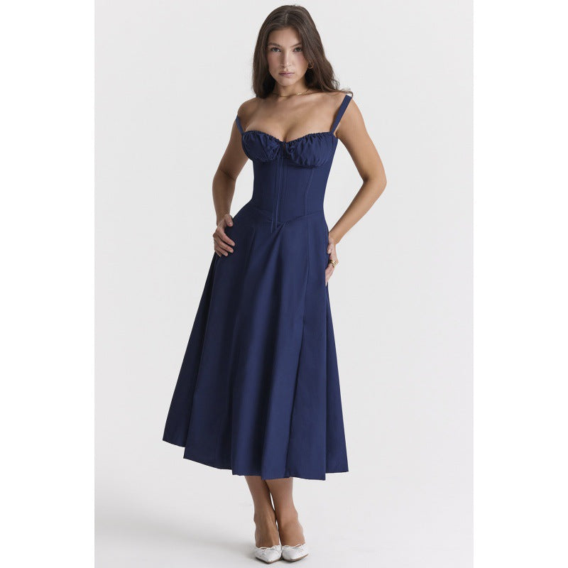 Women's Elegant Slip Dress – Summer Solid Color Spaghetti Strap...
