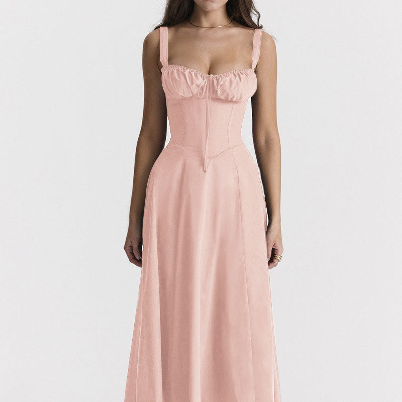 Women's Elegant Slip Dress – Summer Solid Color Spaghetti Strap...