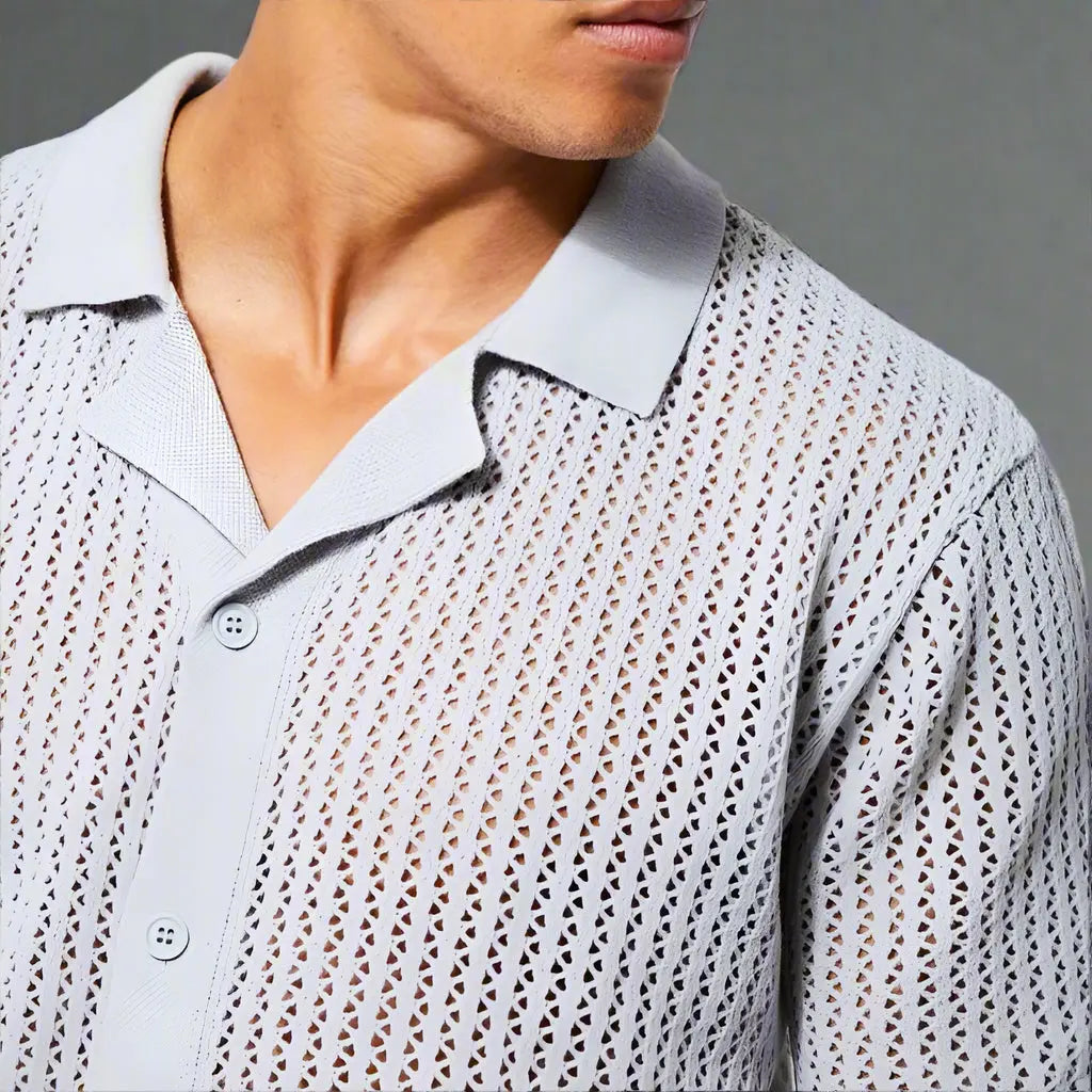 Women's Offshore Club Knitted Shirt | Soft and breathable crochet knit 1
