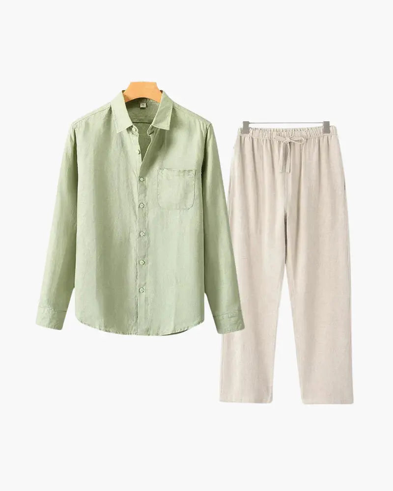 Women's Old Money Linen Combo (Longsleeve) 12
