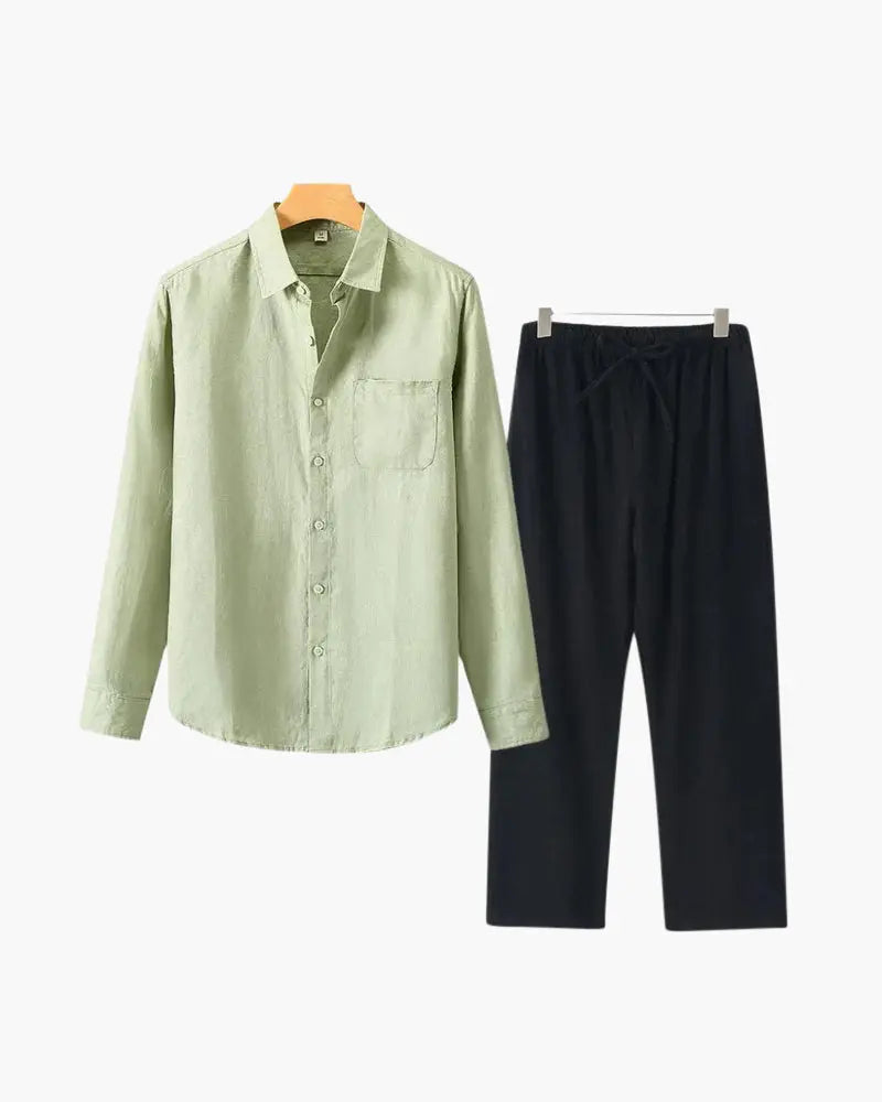 Women's Old Money Linen Combo (Longsleeve) 13