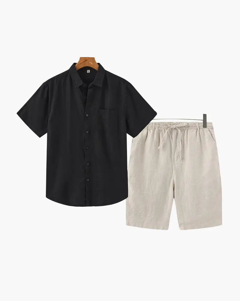 Women's Old Money Linen Combo (Shorts) 2