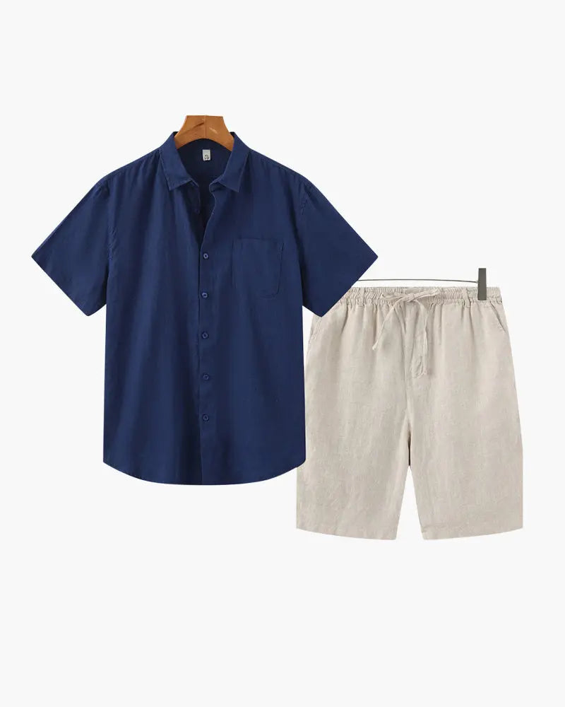 Women's Old Money Linen Combo (Shorts) 4