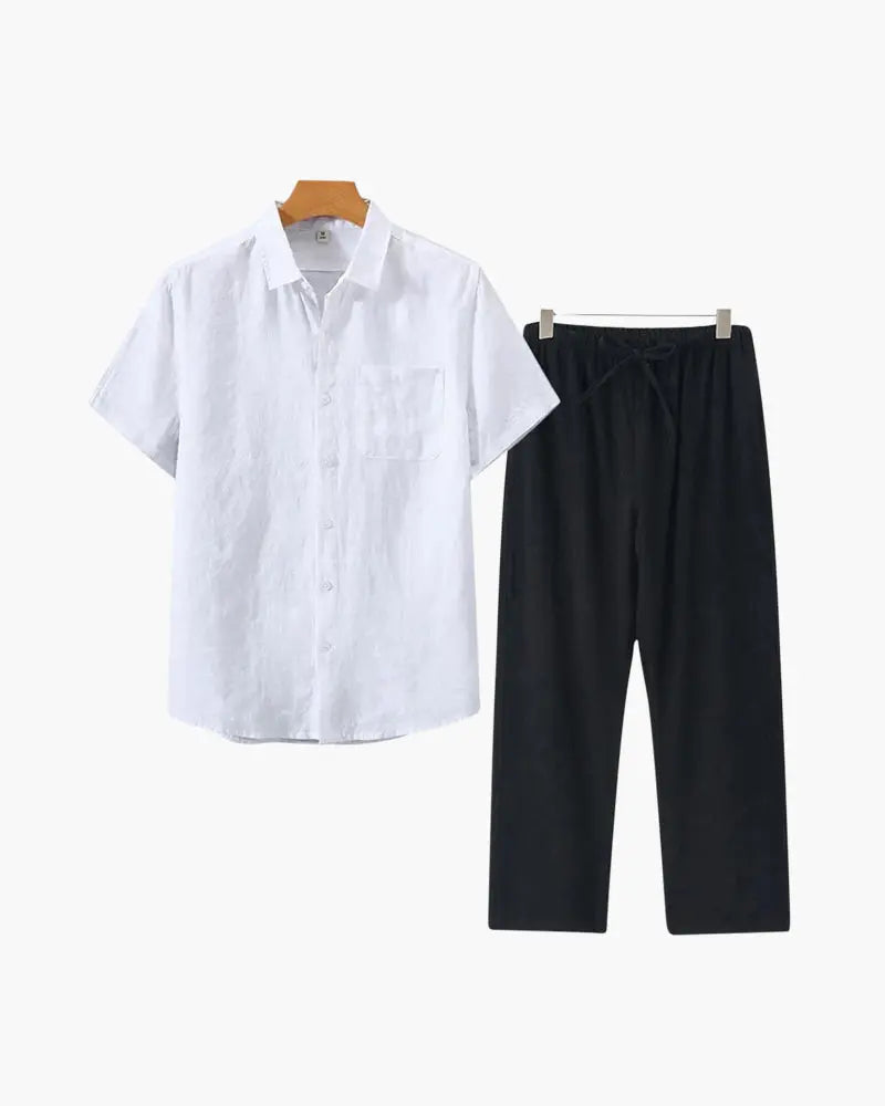 Women's Old Money Linen Combo (Shortsleeve) 7