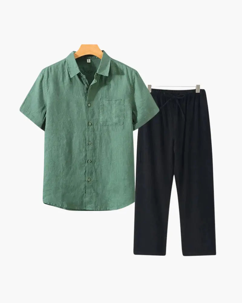 Women's Old Money Linen Combo (Shortsleeve) 8