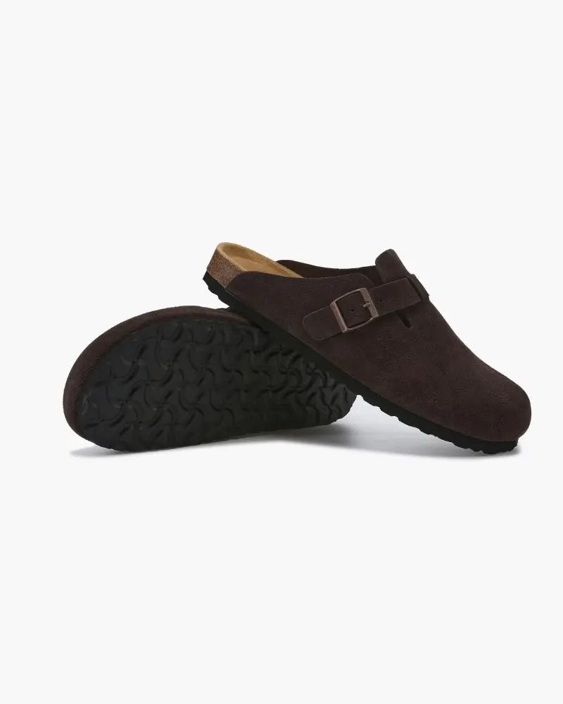 Women's Old Money Suede Clogs 7