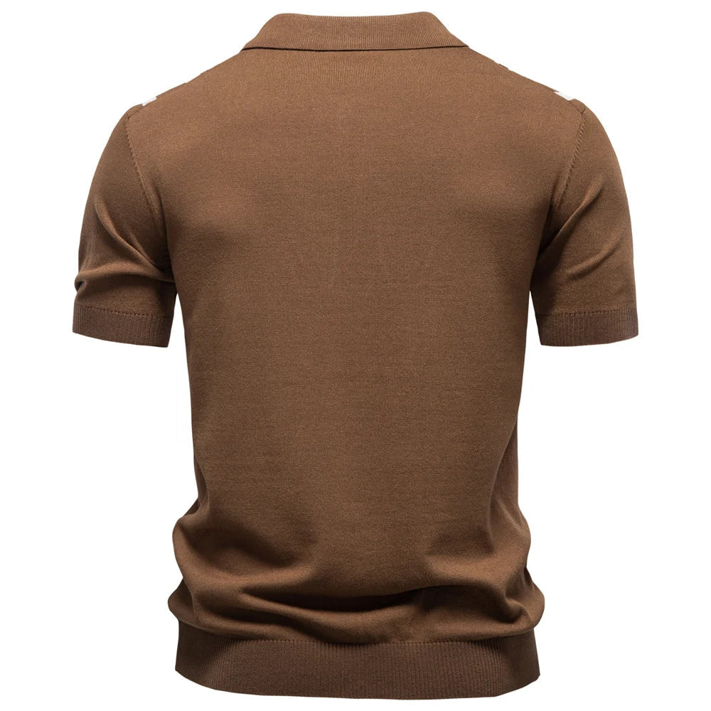 Oliver Collection | Vertical Stripe Polo Shirt with Soft Knit Fabric | Stylish Casual Wear for Everyday Comfort