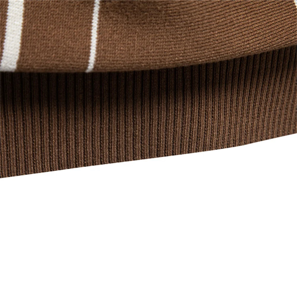 Oliver Collection | Vertical Stripe Polo Shirt with Soft Knit Fabric | Stylish Casual Wear for Everyday Comfort