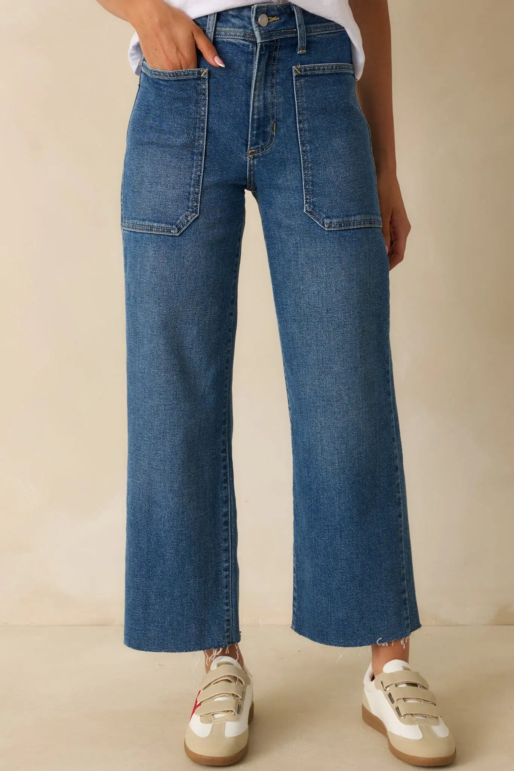 Women's On Your Way Medium Wash Utility Jeans | 96% Cotton 0