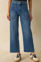 Women's On Your Way Medium Wash Utility Jeans | 96% Cotton 4