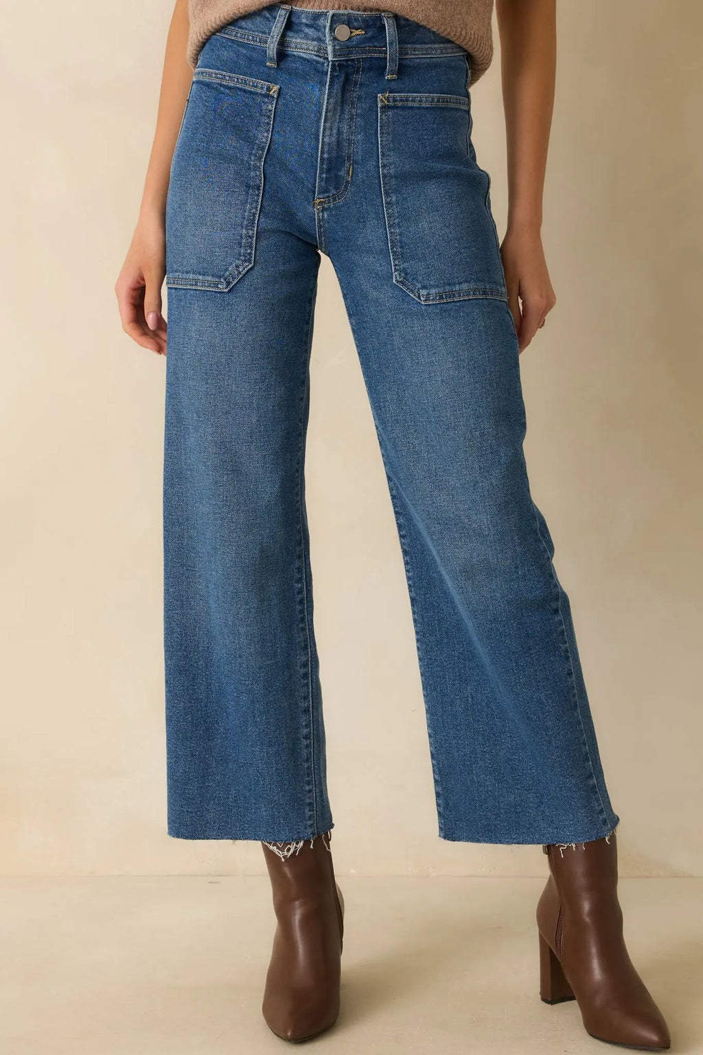 Women's On Your Way Medium Wash Utility Jeans | 96% Cotton 6