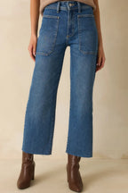 Women's On Your Way Medium Wash Utility Jeans | 96% Cotton 7