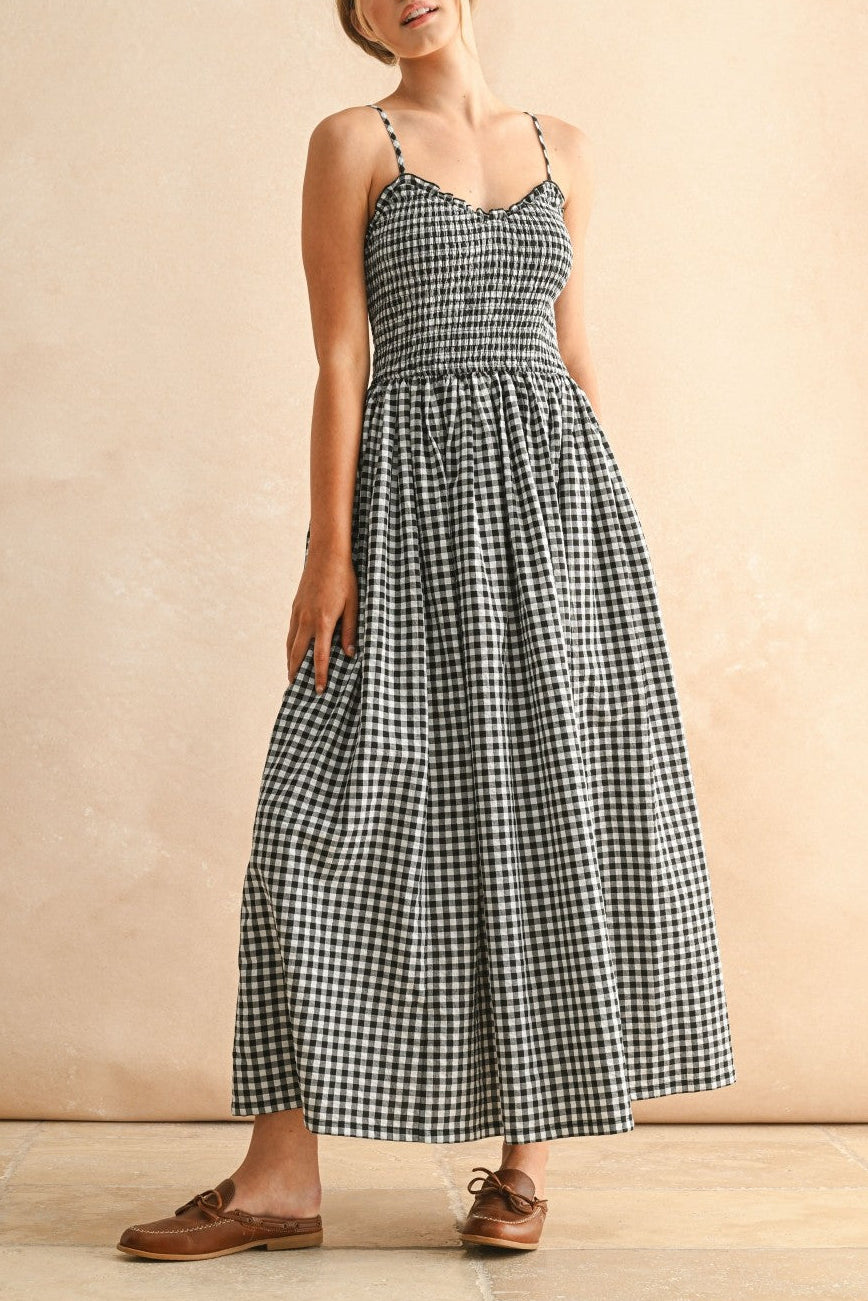 Onyx Crush | Midi Dress with 100% Cotton Fabric | Comfortable Fit for Everyday Wear