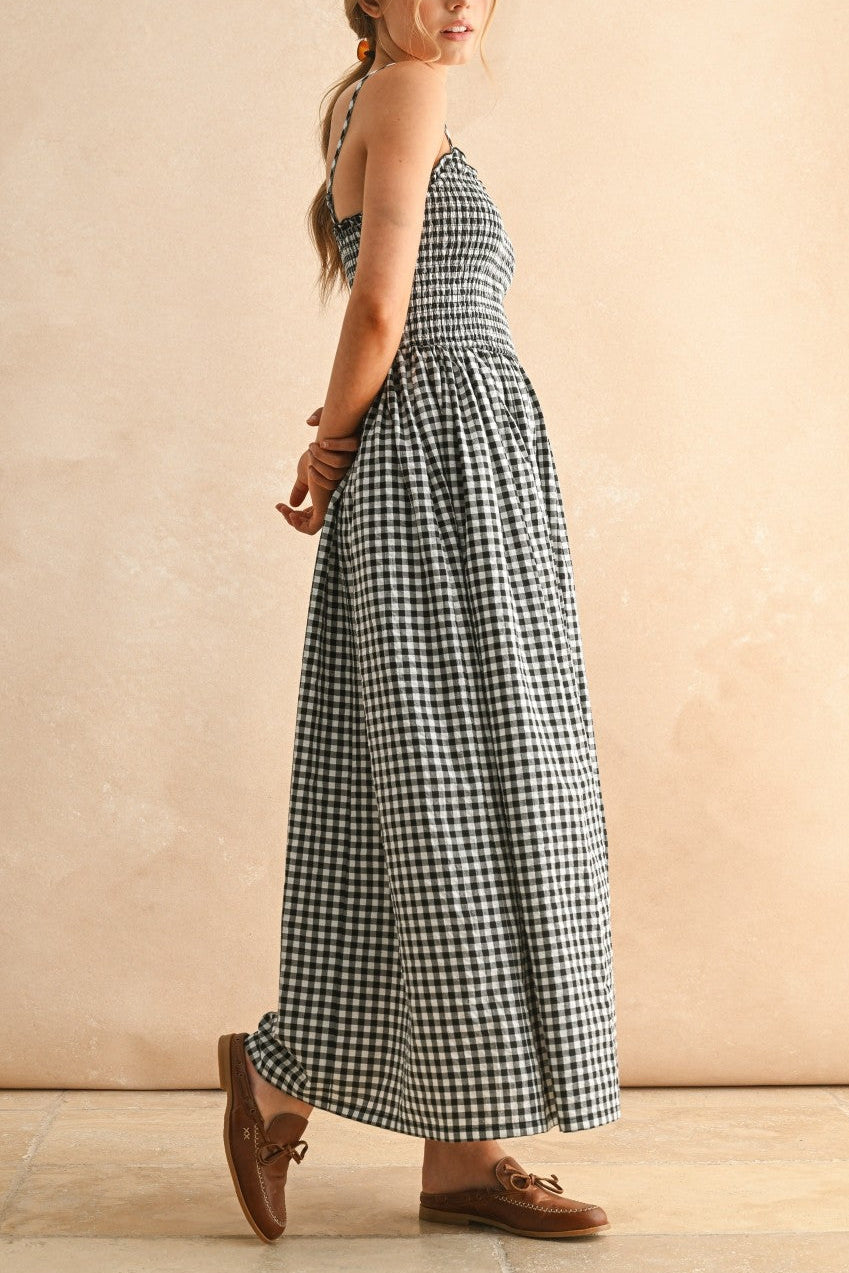 Onyx Crush | Midi Dress with 100% Cotton Fabric | Comfortable Fit for Everyday Wear
