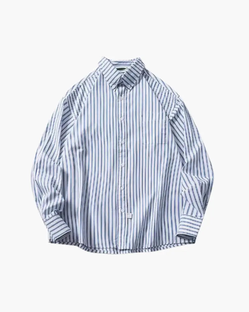 Women's Oversized Striped Shirt 0