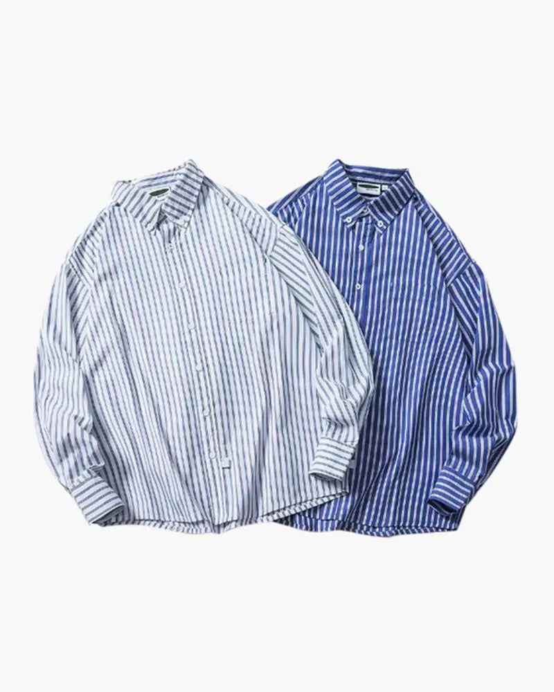 Women's Oversized Striped Shirt 1