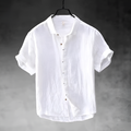 Pacific Collection | Men's Shirt with Short Sleeves in 100% Linen | Lightweight & Breathable for Summer Comfort