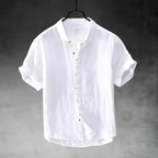 Pacific Collection | Men's Shirt with Short Sleeves in 100% Linen | Lightweight & Breathable for Summer Comfort