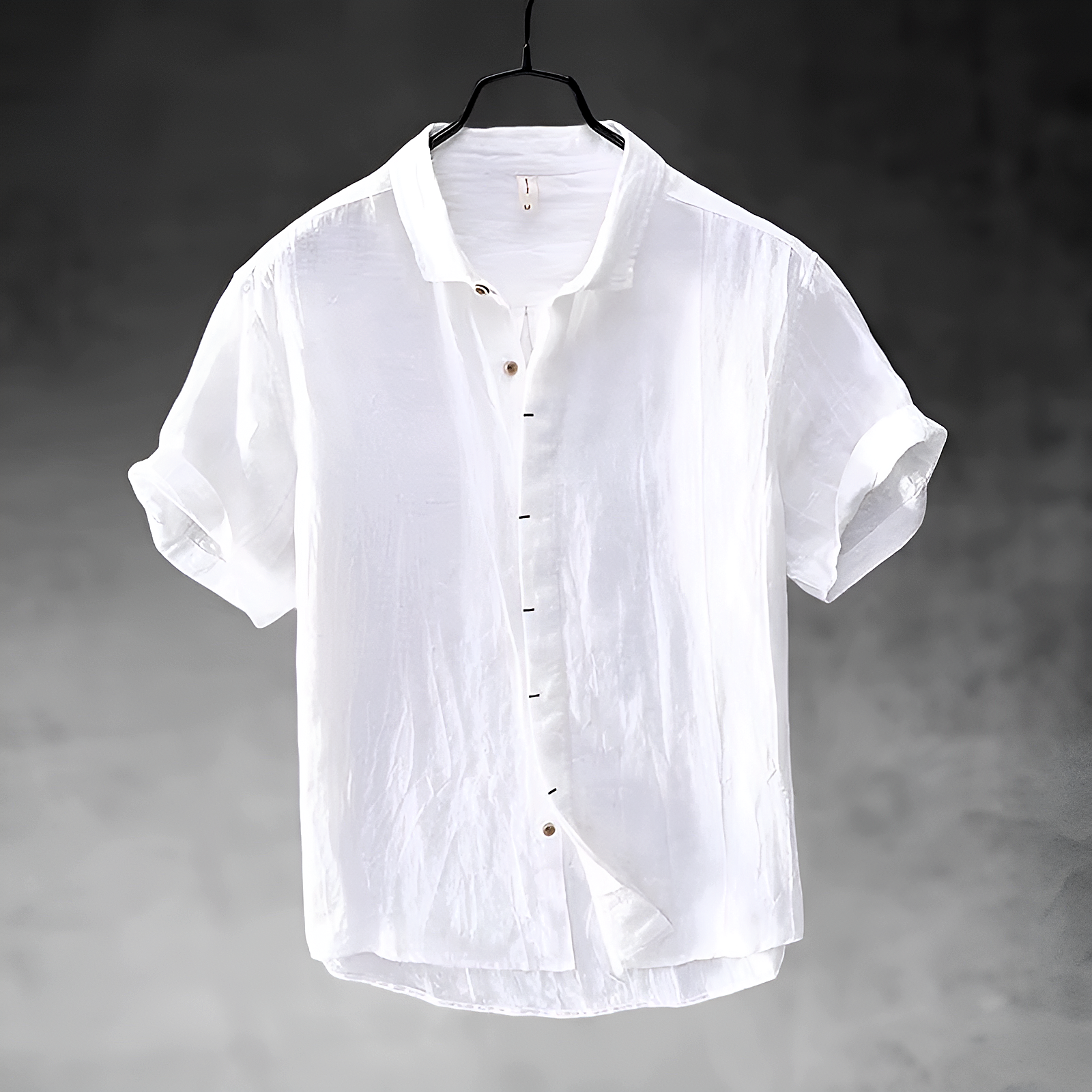 Pacific Collection | Men's Shirt with Short Sleeves in 100% Linen | Lightweight & Breathable for Summer Comfort