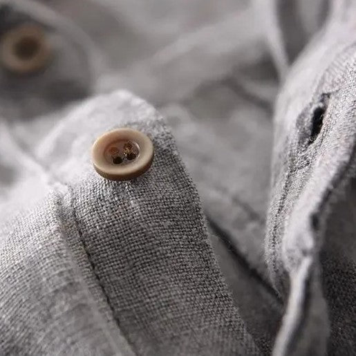 Pacific Collection | Men's Shirt with Short Sleeves in 100% Linen | Lightweight & Breathable for Summer Comfort