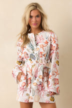 Women's Paradisa Biscayne Bay Multi Cotton Linen Mini Dress | 55% Linen & 45% Cotton 1