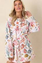 Women's Paradisa Biscayne Bay Multi Cotton Linen Mini Dress | 55% Linen & 45% Cotton 3