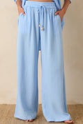 Women's Paradisa Dunedin Oceana Blue Cotton Drawstring Pants | 100% Cotton 0
