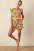 Women's Paradisa Melbourne Pink Multi Cotton Fish Print Romper | 100% Cotton 0
