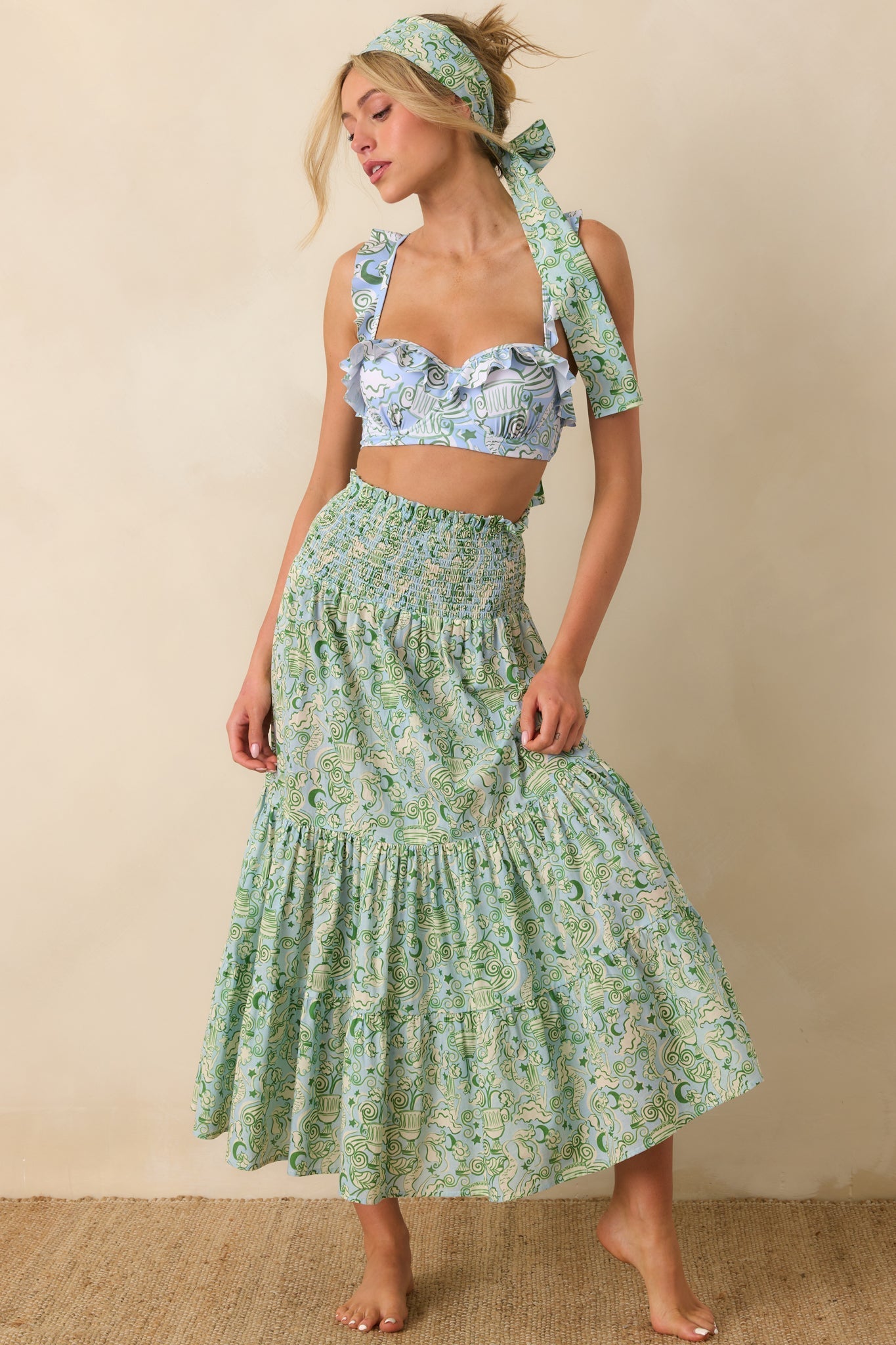 Women's Paradisa Merritt Island Seaglass Green Convertible Cotton Skirt Dress | 100% Cotton 0