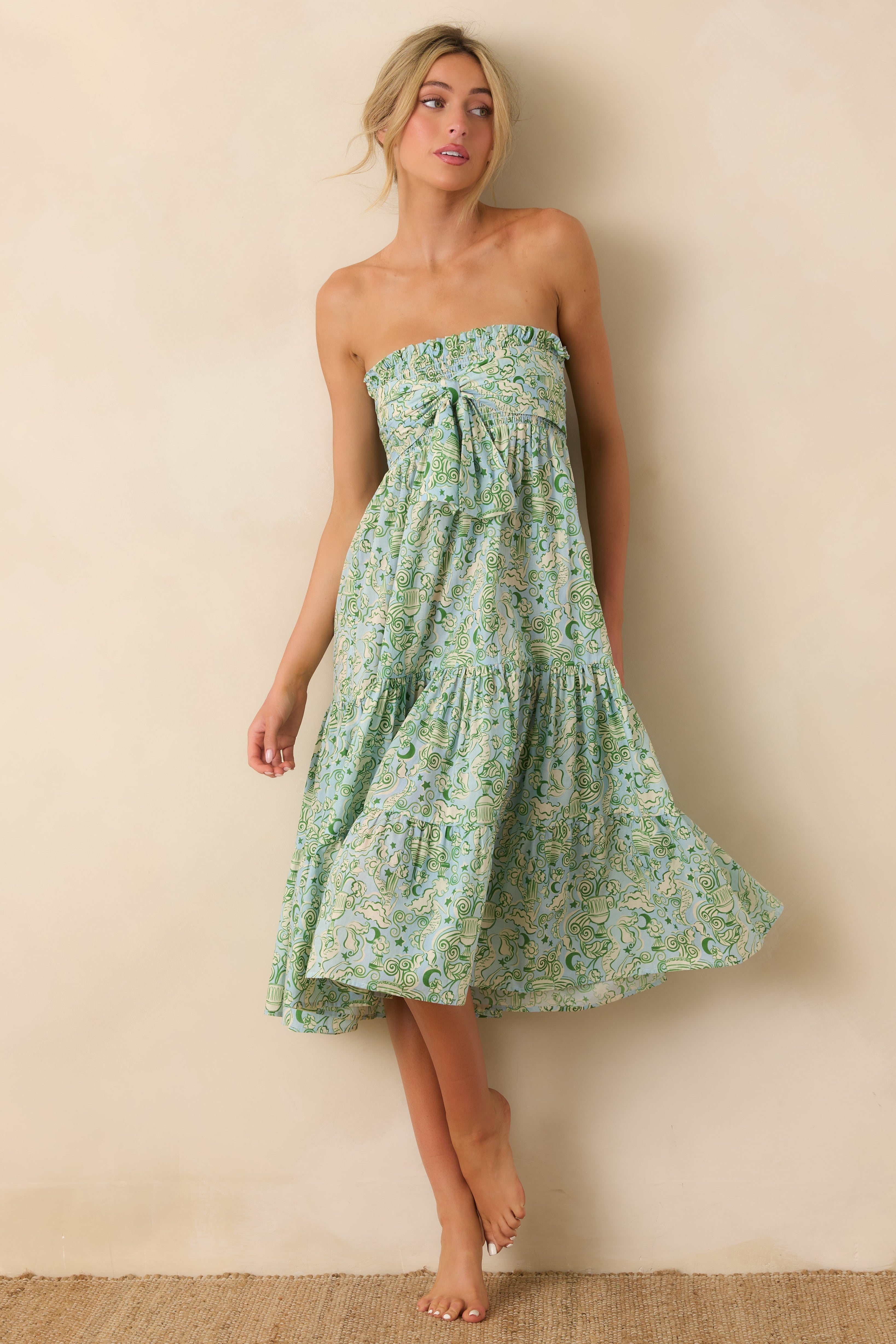 Women's Paradisa Merritt Island Seaglass Green Convertible Cotton Skirt Dress | 100% Cotton 1