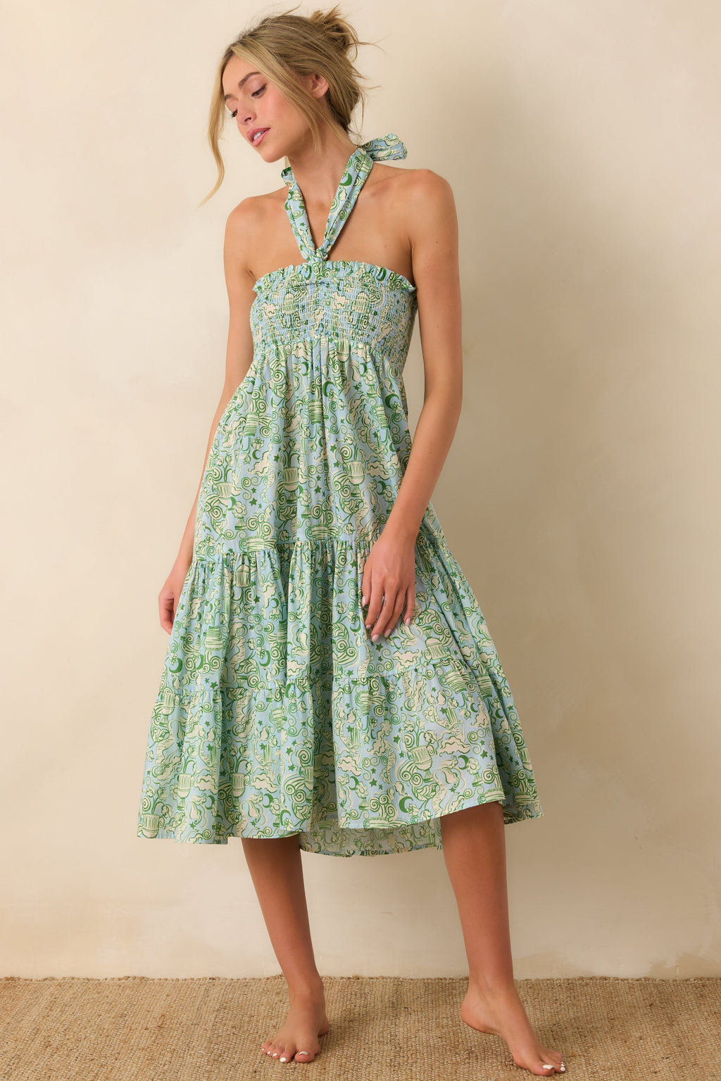 Women's Paradisa Merritt Island Seaglass Green Convertible Cotton Skirt Dress | 100% Cotton 3