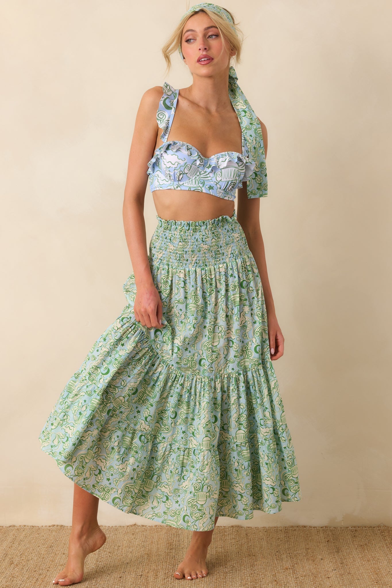Women's Paradisa Merritt Island Seaglass Green Convertible Cotton Skirt Dress | 100% Cotton 4